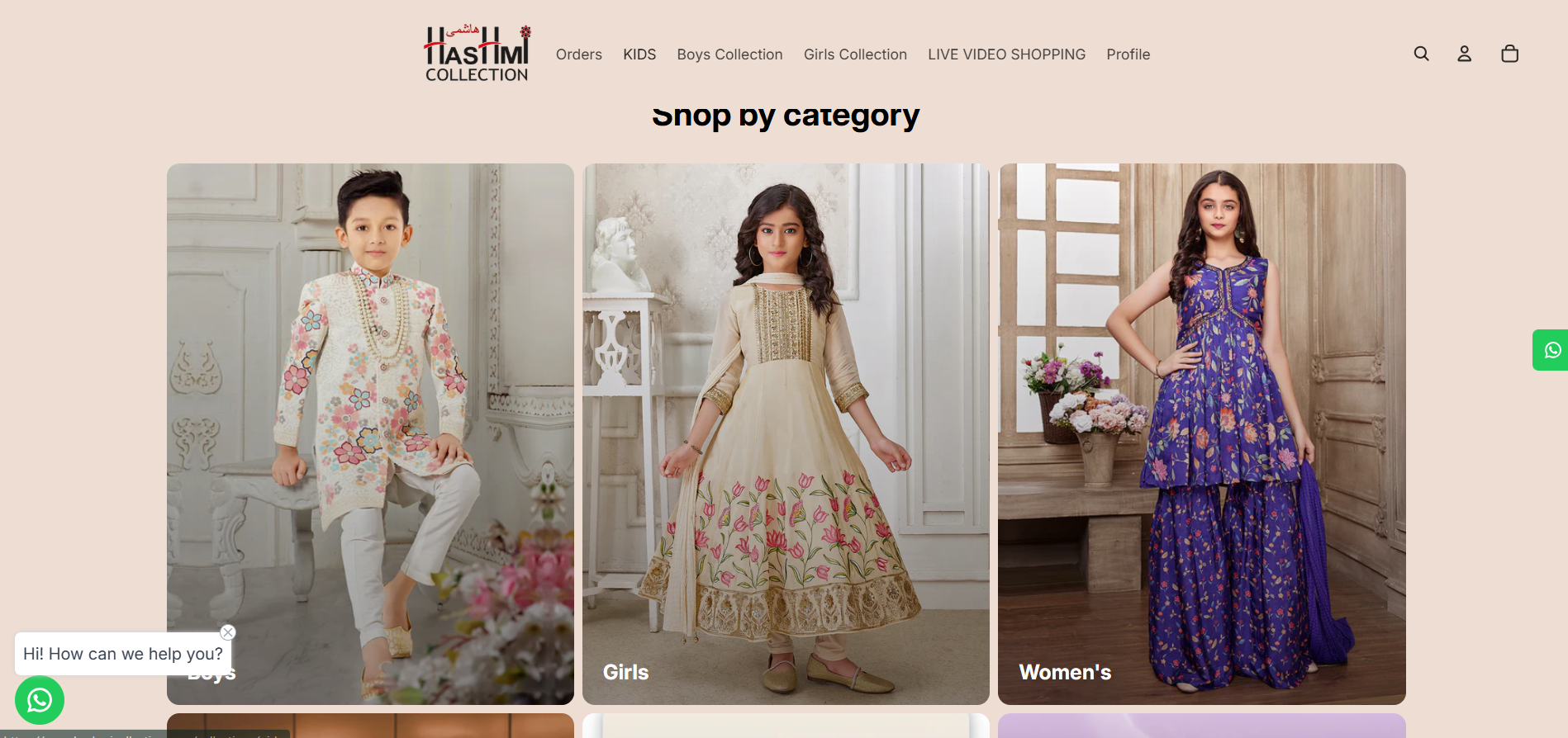 Hashmi Collection website